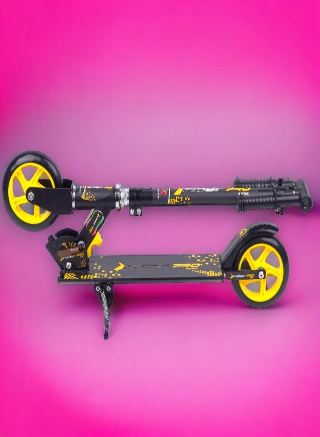 SPEEDFOX Street Rider Metal Kick Scooter for Kids of Ages 5+Years | 2 Wheel Scooter, Foldable Design, 3 Adjustable Height with Rear Braking | Max User Weight 50kg (Rider Pro) (Yellow) - Image 3